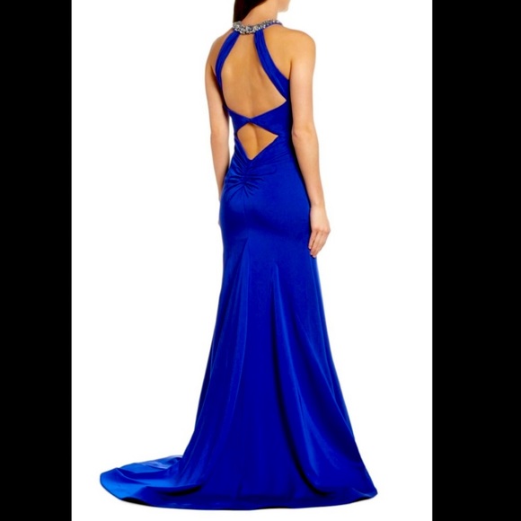 Mac Duggal Blue Gown - Picture 2 of 3